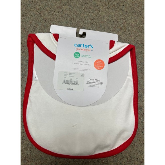 Carter's Christmas 9 month Onesie and Teething bib NWT - Picture 6 of 7